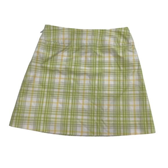 Florencia Bambini Belli Girls Vintage Green & Yellow Plaid Mini Skirt 8 - Picture 2 of 3